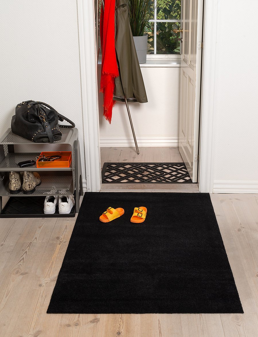 tica copenhagen - Floormat polyamide, 130x90 cm, unicolor - uksematid - black - 5