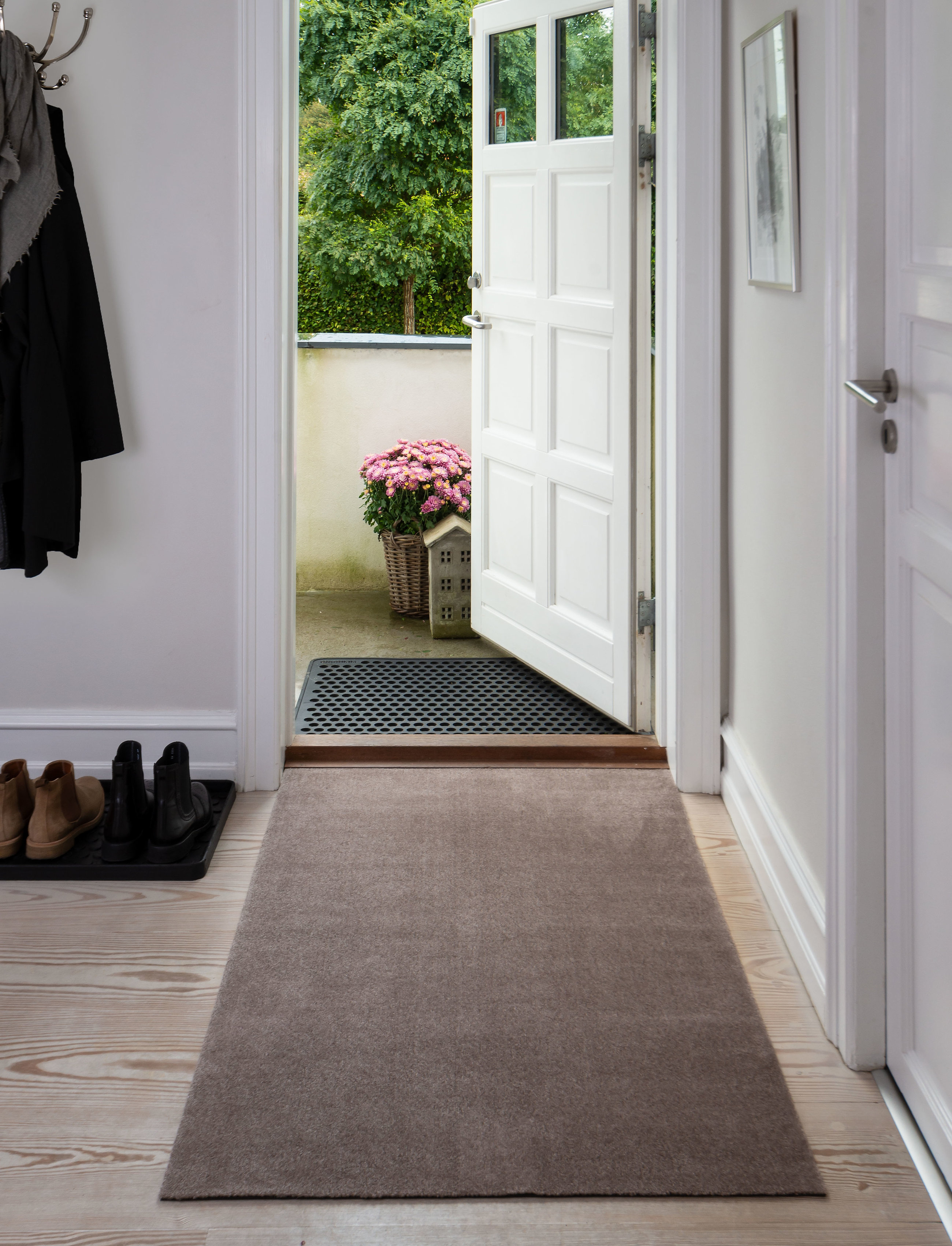 tica copenhagen Floormat Polyamide, 130X90 Cm, Unicolor, 130X90X0.7 cm, Rugs & Carpets, Braun - Door Mats, Homeware