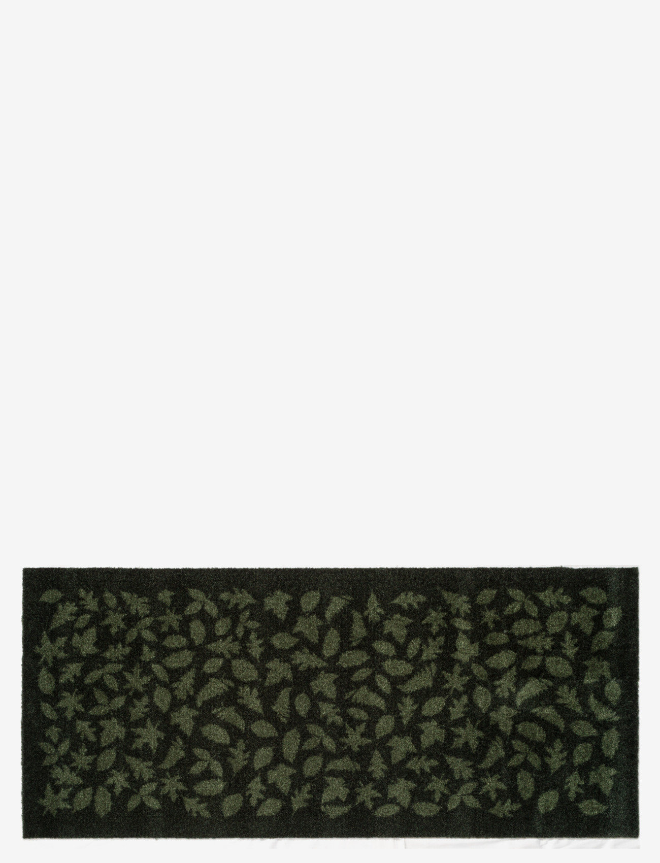 tica copenhagen - Floormat polyamide, 130x90 cm, leaves design - gulvløpere - dark gren - 0