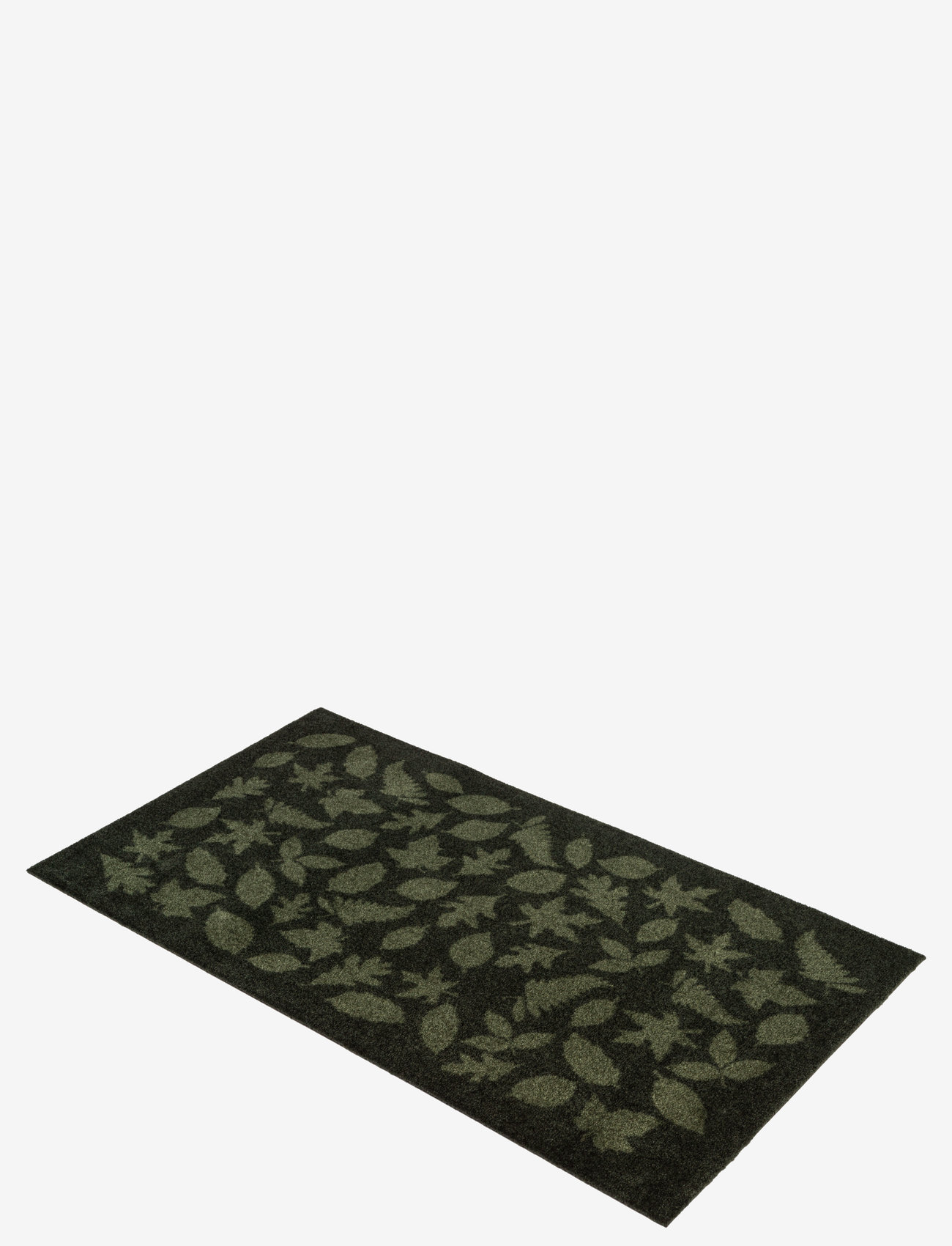 tica copenhagen - Floormat polyamide, 130x90 cm, leaves design - gulvløpere - dark gren - 1
