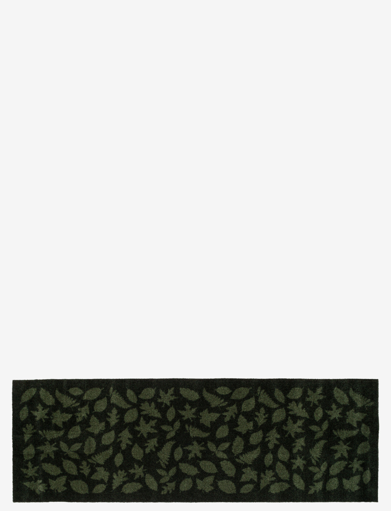 tica copenhagen - Floormat polyamide, 200x67 cm, leaves design - gulvløpere - dark gren - 0