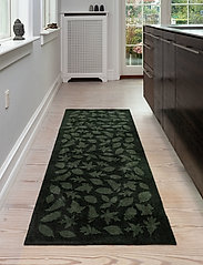 tica copenhagen - Floormat polyamide, 200x67 cm, leaves design - gulvløpere - dark gren - 5