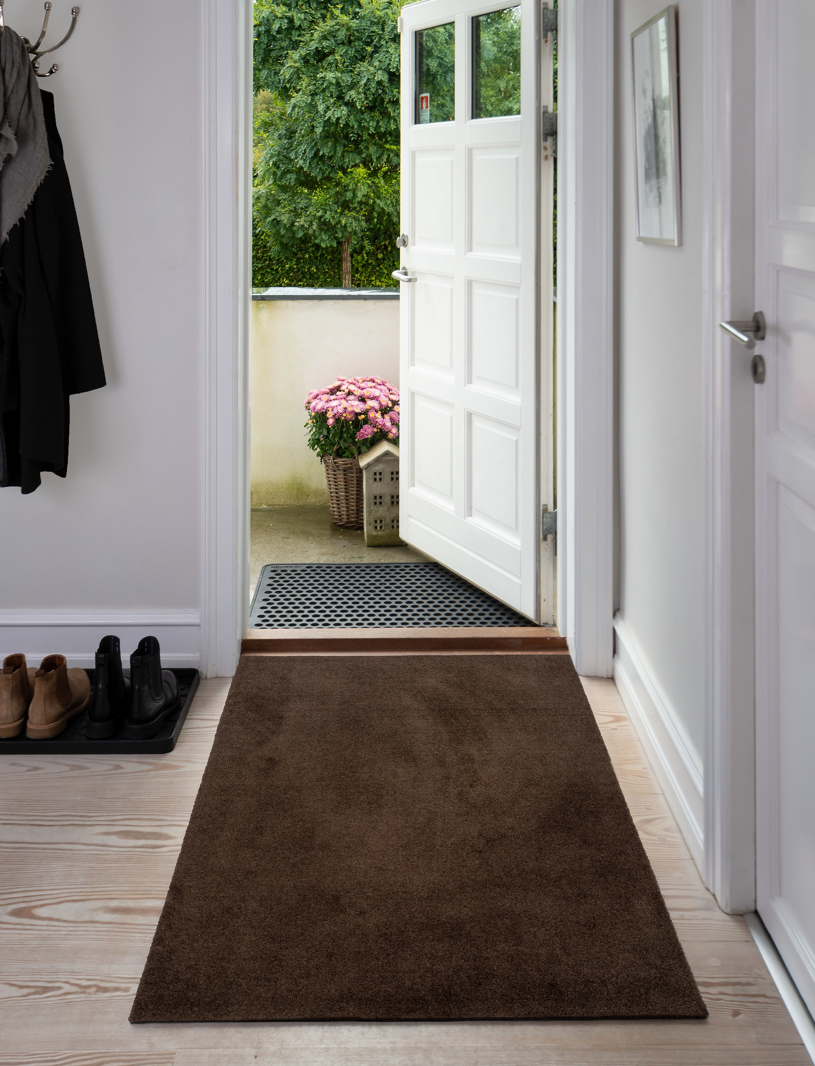 tica copenhagen Floormat Polyamide, 130X90 Cm, Unicolor, 130X90X0.7 cm, Rugs & Carpets, Braun - Door Mats, Homeware