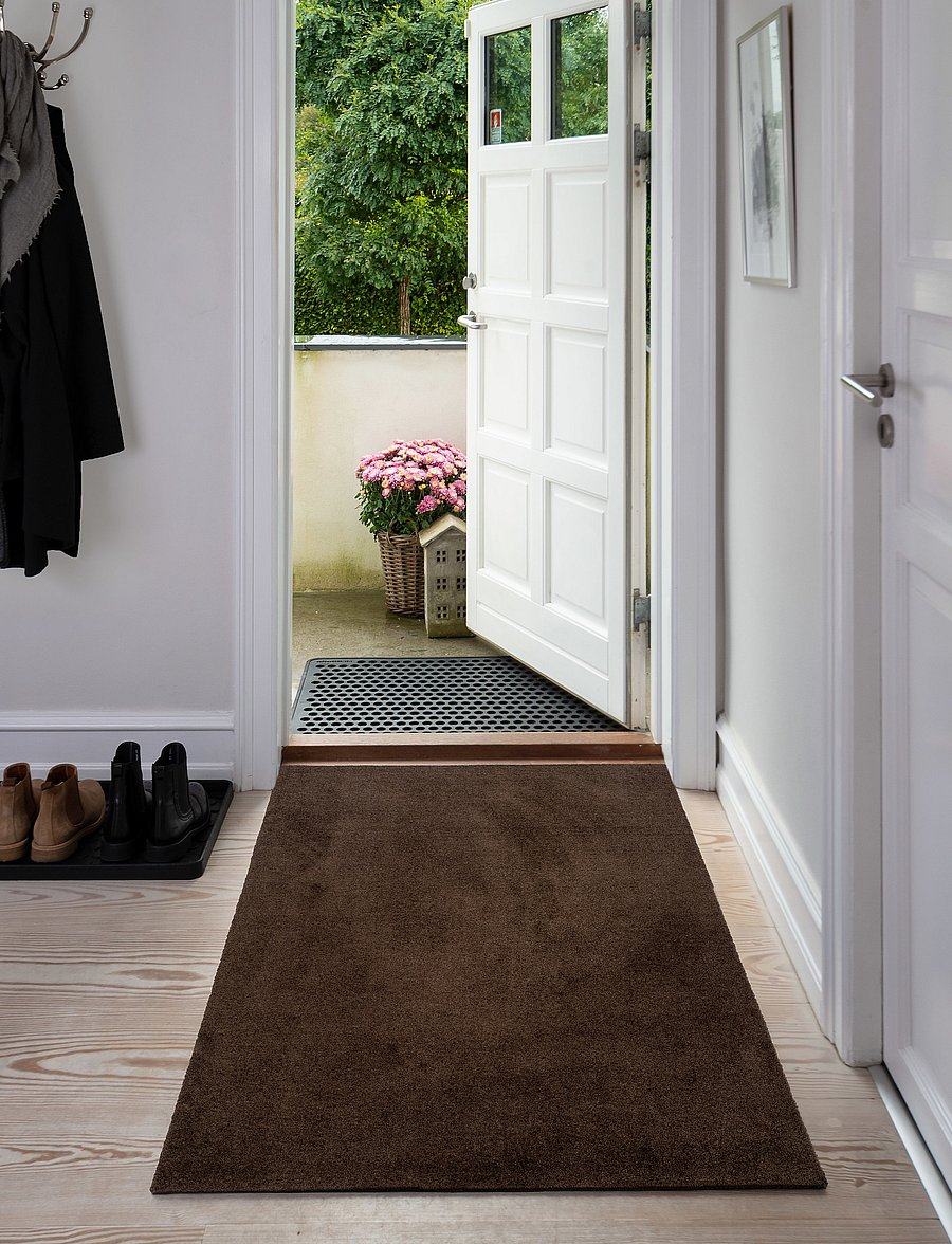 tica copenhagen - Floormat polyamide, 130x90 cm, unicolor - uksematid - dark brown - 0