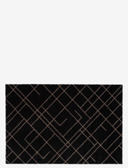 Floormat polyamide, 90x60 cm, lines design - SAND/BLACK