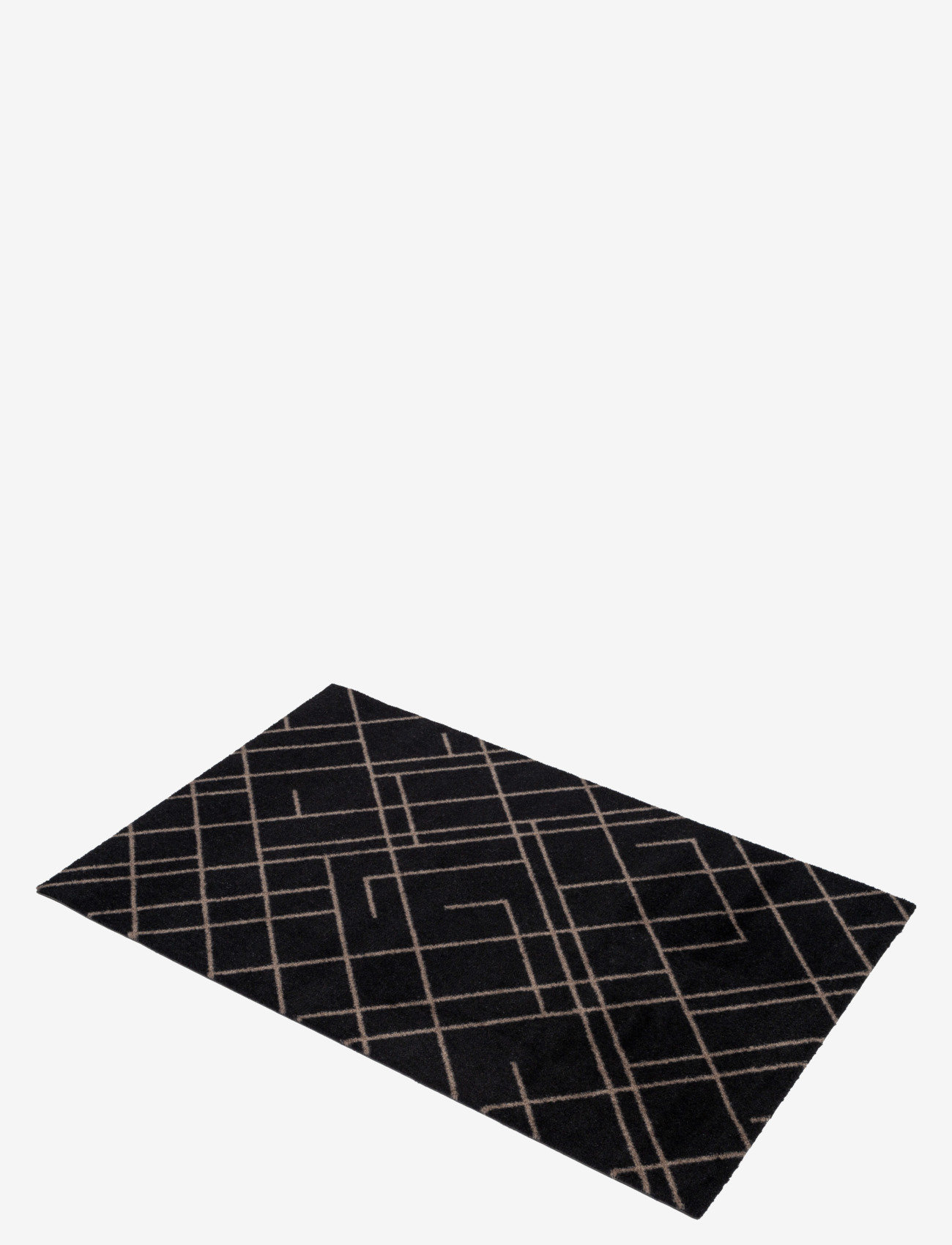 tica copenhagen - Floormat polyamide, 90x60 cm, lines design - dörrmattor - sand/black - 1