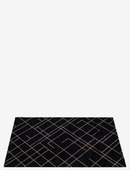 tica copenhagen - Floormat polyamide, 90x60 cm, lines design - dørmatter - sand/black - 2