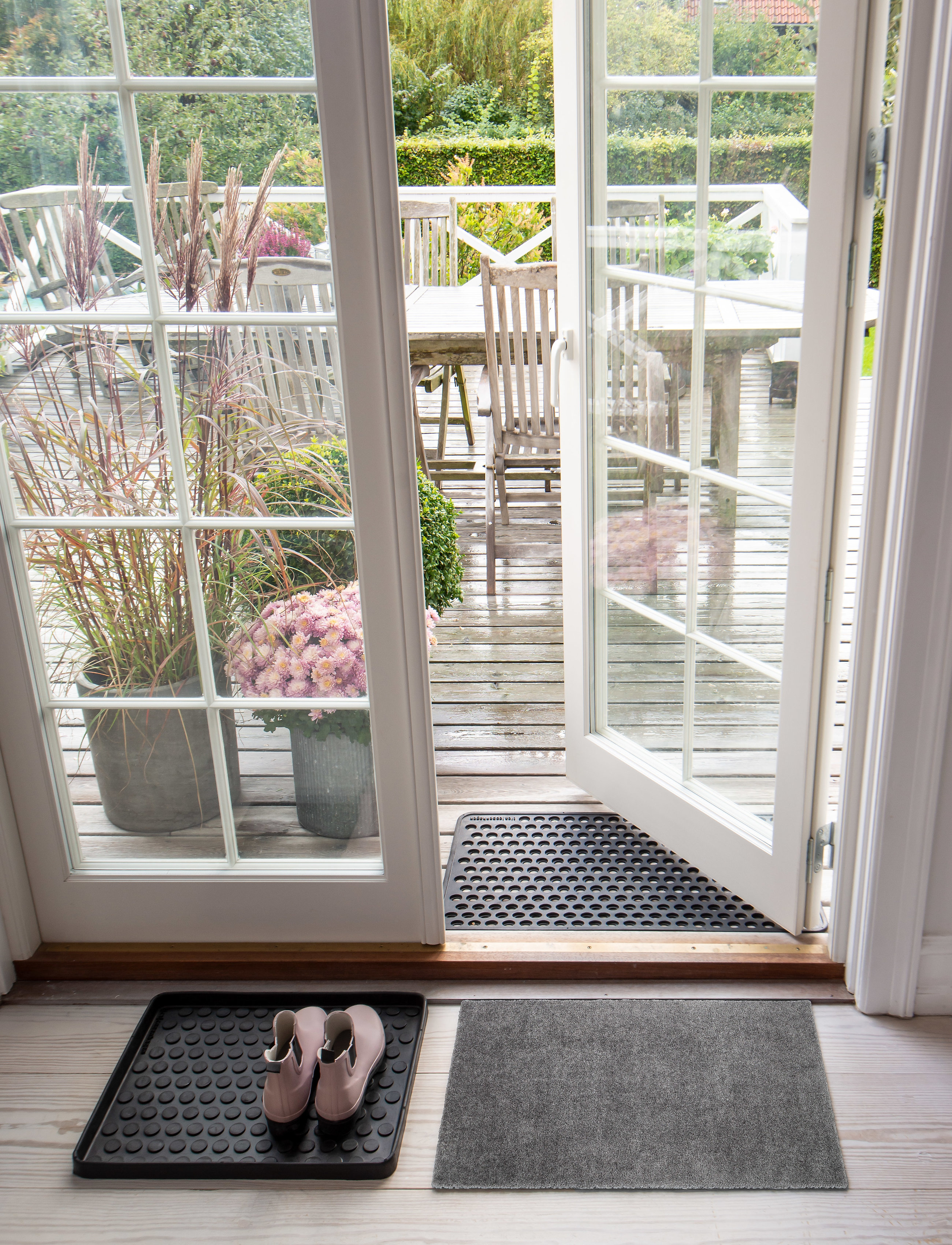 tica copenhagen Floormat Polyamide, 60X40 Cm, Unicolor, 60X40X0.7 cm, Rugs & Carpets, Grau - Door Mats, Homeware
