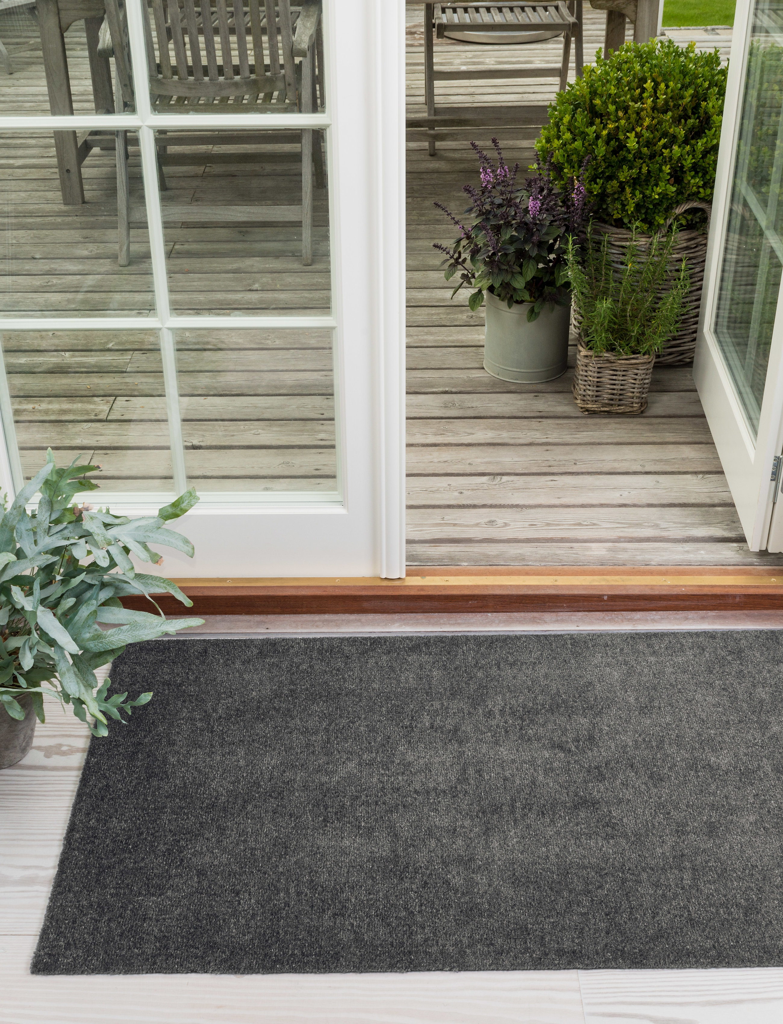 tica copenhagen Floormat Polyamide, 120X67 Cm, Unicolor, 120X67X0.7 cm, Rugs & Carpets, Grau - Door Mats, Homeware