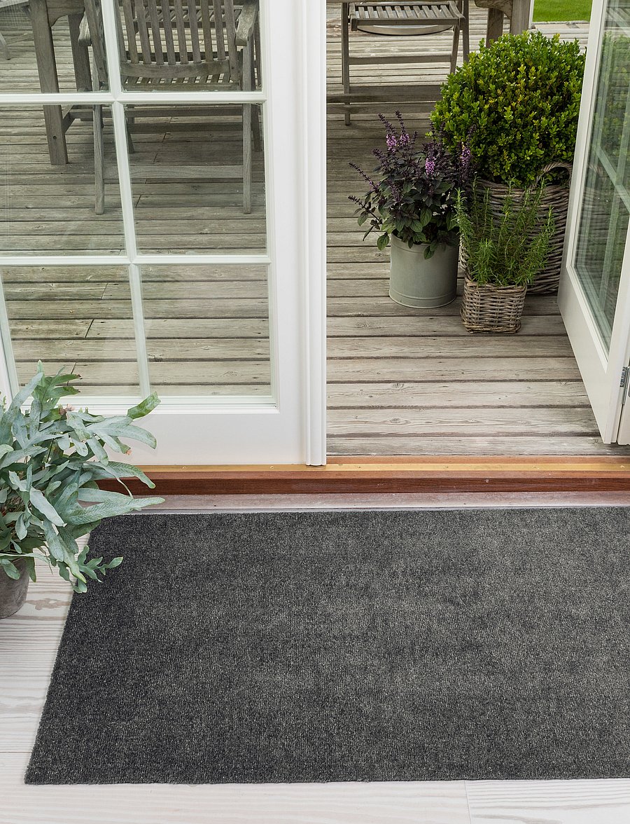 tica copenhagen - Floormat polyamide, 120x67 cm, unicolor - uksematid - steelgrey - 0