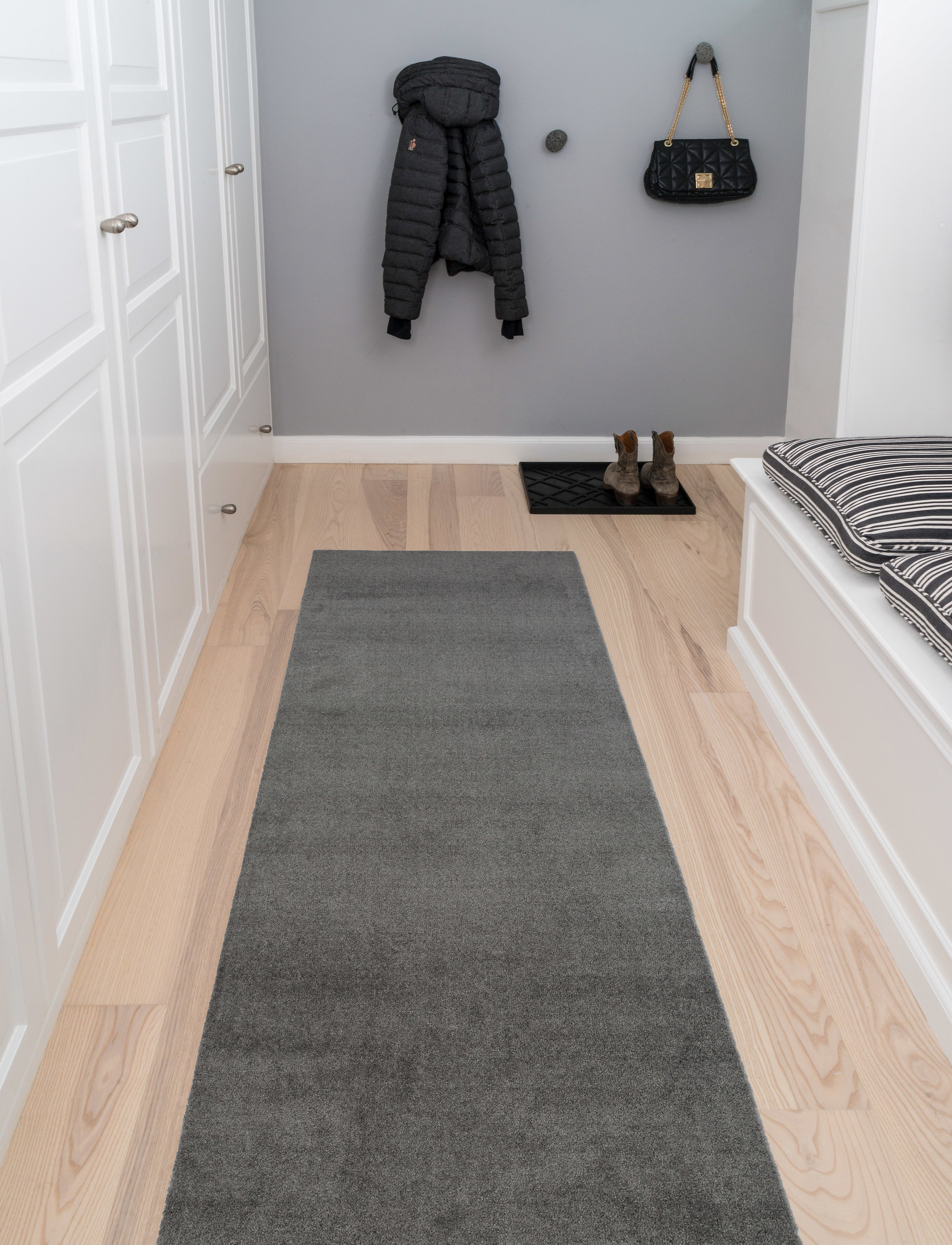 tica copenhagen Floormat Polyamide, 200X67 Cm, Unicolor, 200X67X0.7 cm, Rugs & Carpets, Grau - Hallway Runners, Homeware
