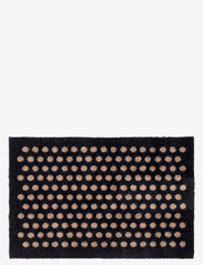 Floormat polyamide, 60x40 cm, dot design - BLACK/BEIGE