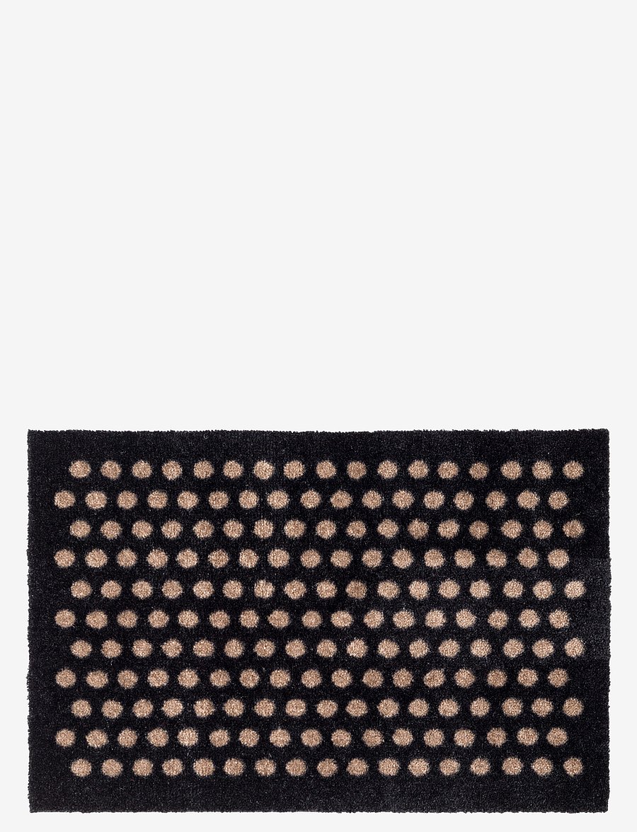 tica copenhagen - Floormat polyamide, 60x40 cm, dot design - türmatten - black/beige - 1