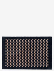 Floormat polyamide, 90x60 cm, dot design - BLACK/BEIGE