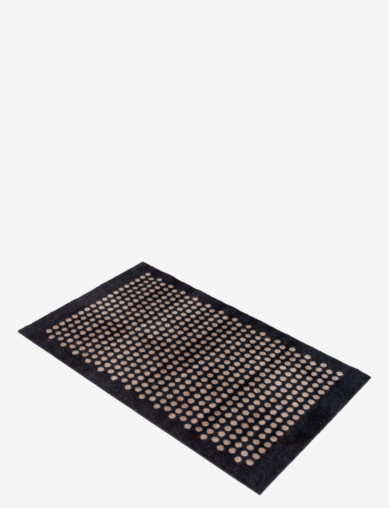 tica copenhagen - Floormat polyamide, 90x60 cm, dot design - køb efter pris - black/beige - 1