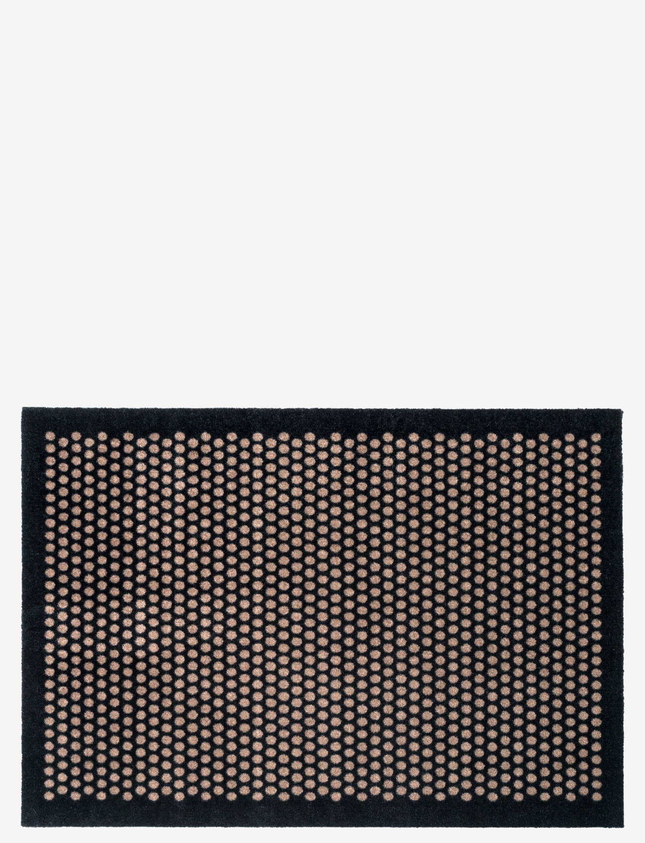 tica copenhagen - Floormat polyamide, 130x90 cm, dot design - dørmåtter - black/beige - 0