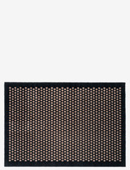 Floormat polyamide, 130x90 cm, dot design - BLACK/BEIGE