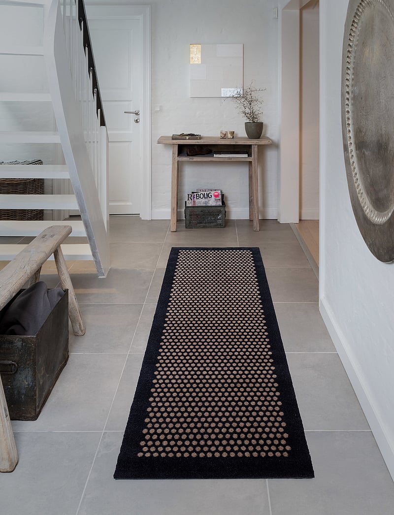 tica copenhagen - Floormat polyamide, 200x67 cm, dot design - nach preis einkaufen - black/beige - 4