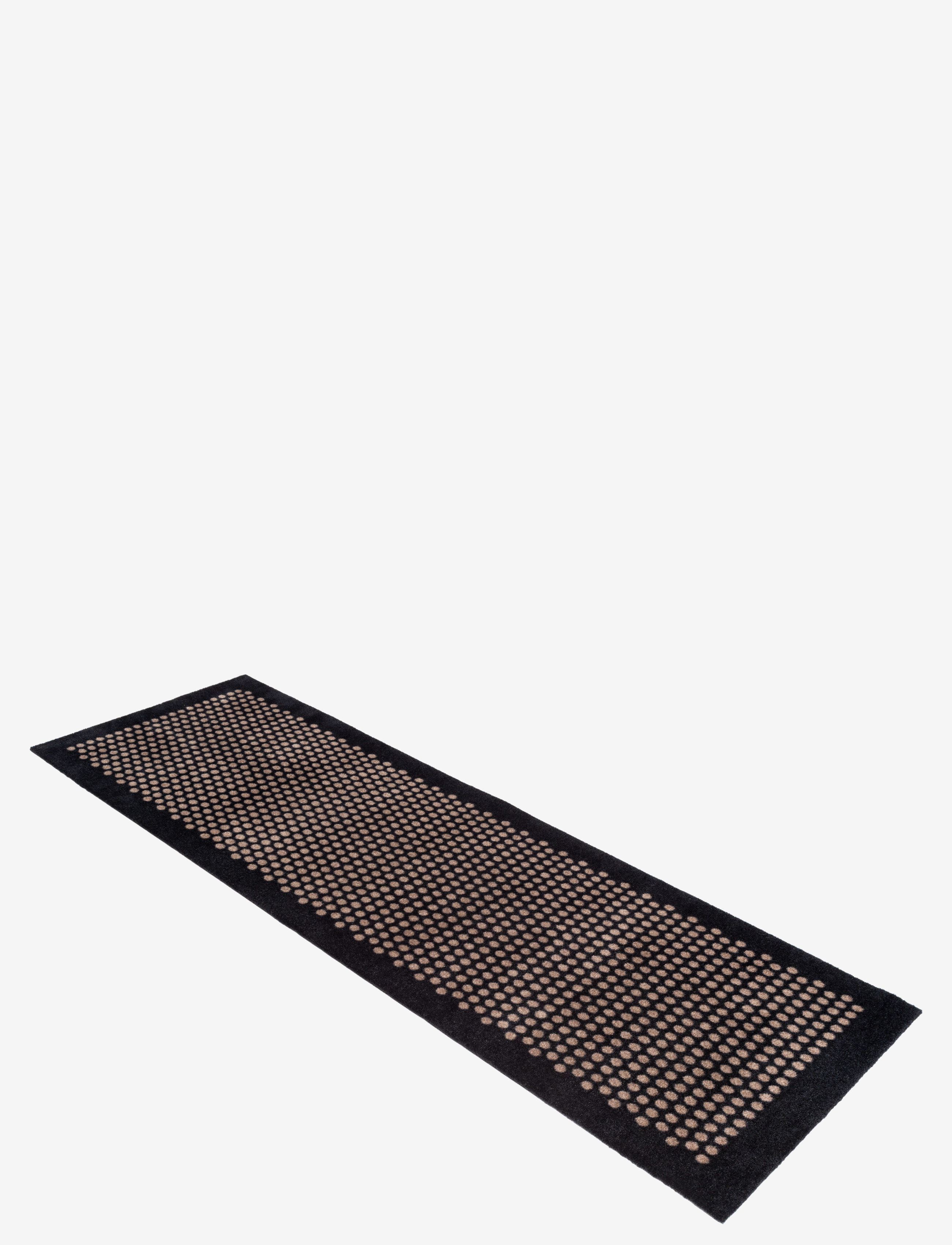 tica copenhagen - Floormat polyamide, 200x67 cm, dot design - hallmattor - black/beige - 2
