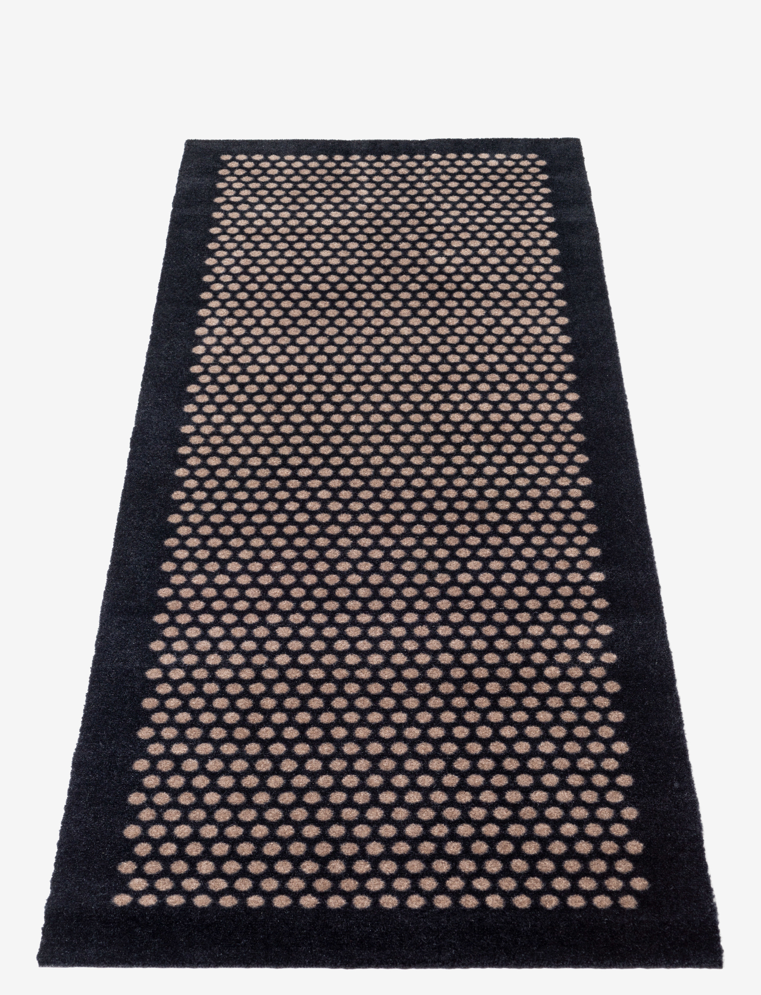 tica copenhagen - Floormat polyamide, 200x67 cm, dot design - hallmattor - black/beige - 3