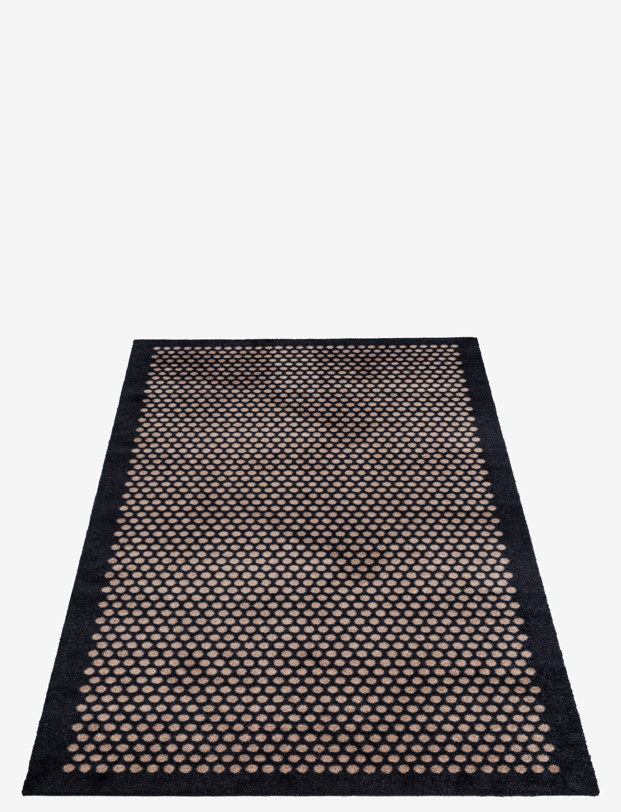 tica copenhagen - Floormat polyamide, 200x90 cm, dot design - hallmattor - black/beige - 2