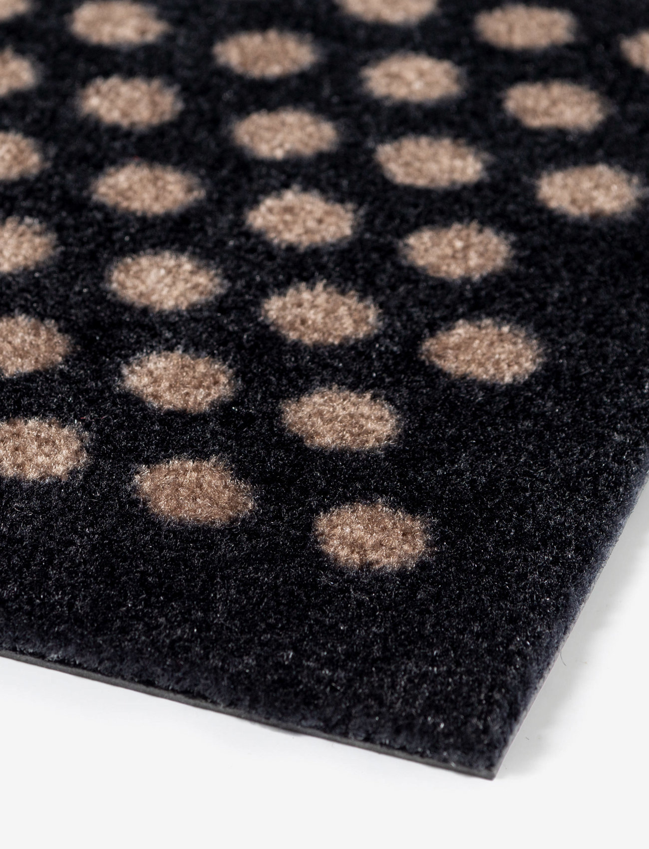 tica copenhagen - Floormat polyamide, 200x90 cm, dot design - flurläufer - black/beige - 4