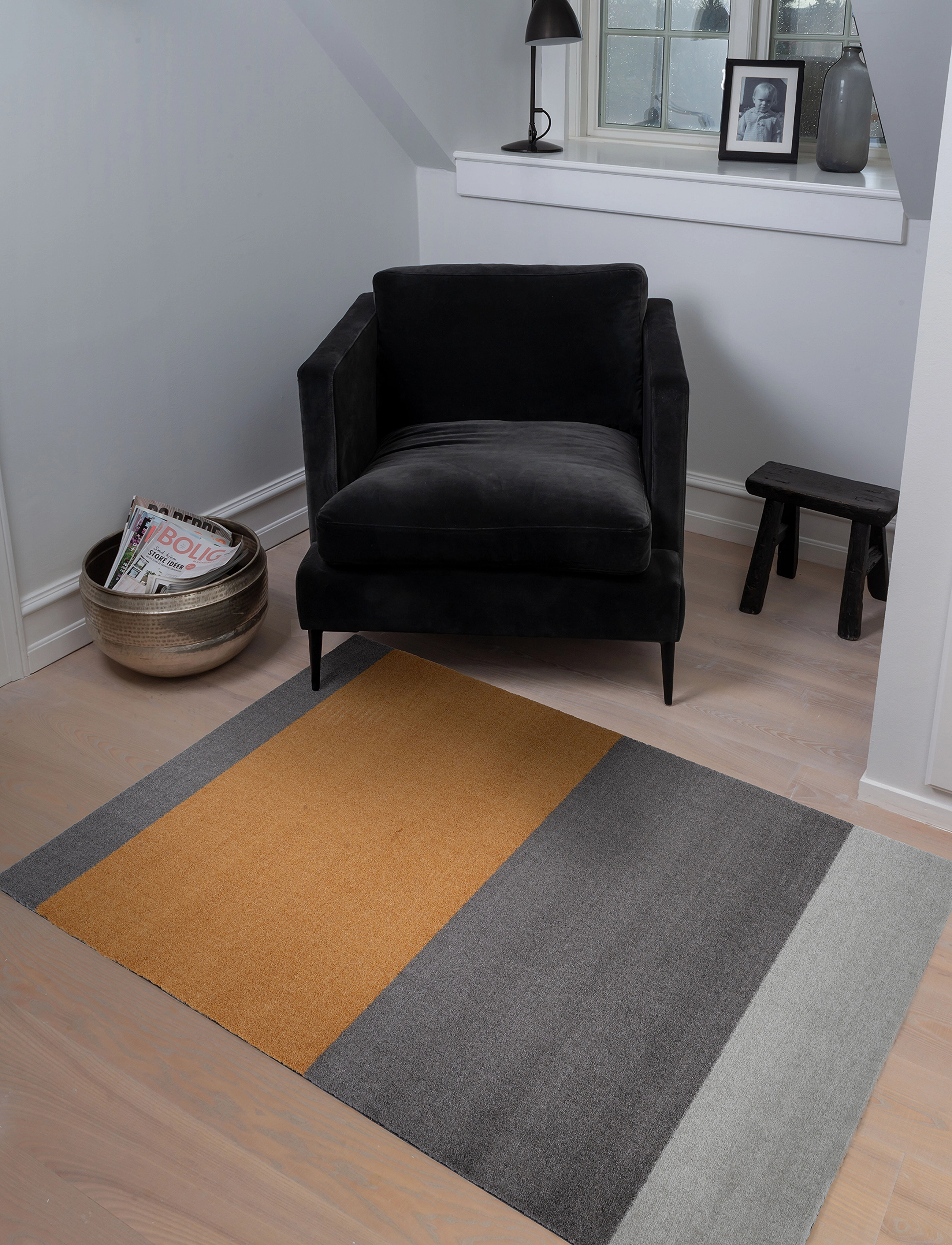 tica copenhagen - Carpet stripes horizon - paklāji - lightgrey/steelgrey/dijon - 5
