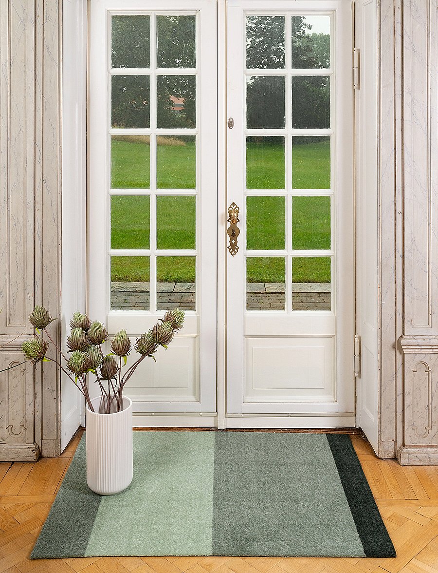 tica copenhagen - Carpet stripes horizon - uksematid - green:light/dusty/dark - 4
