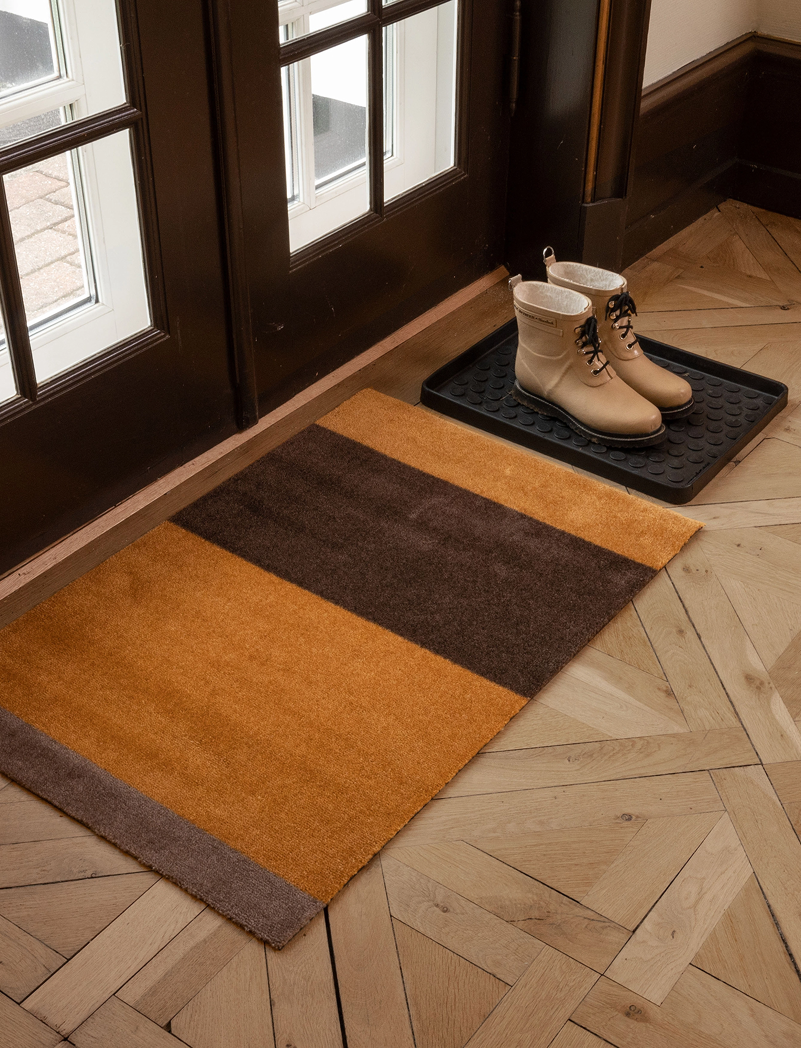 tica copenhagen - Floormat stripes horizon - other rugs - dijon/brown/sand - 5