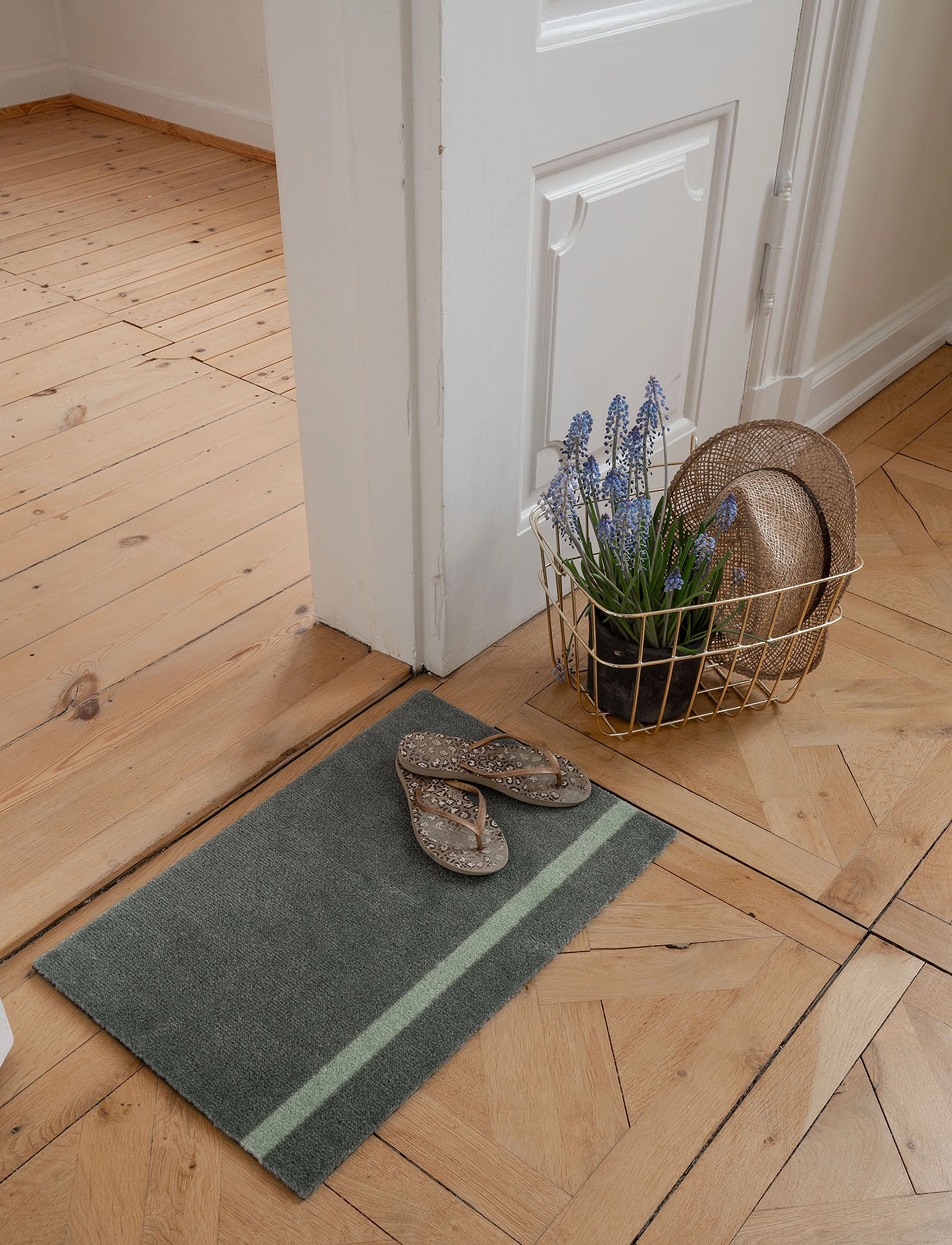 tica copenhagen Gulvmåtte, 40X60X40 cm, Rugs & Carpets, Grün - Door Mats, Homeware