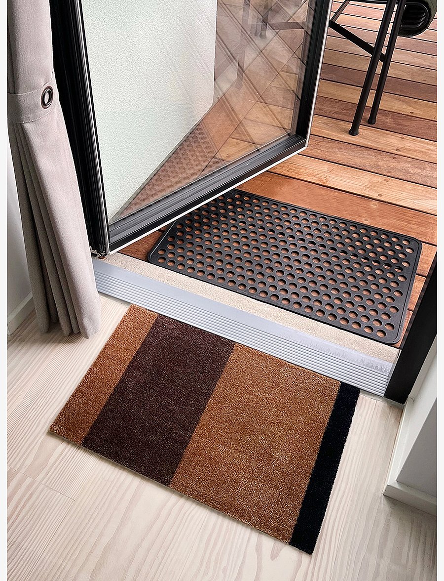 tica copenhagen - Floormat/carpet cognac stripes 40x60 cm - die niedrigsten preise - brown - 4
