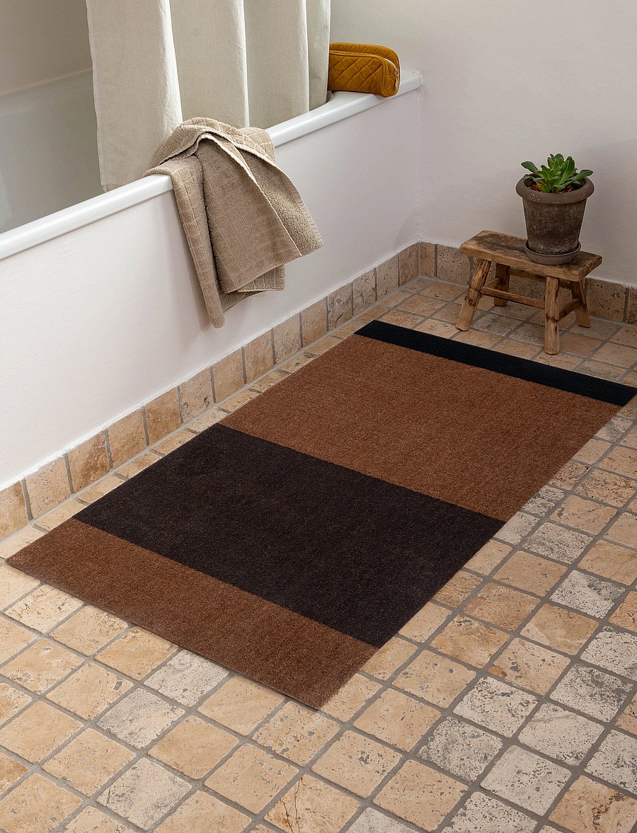 tica copenhagen - Floormat/carpet cognac stripes 67x120 cm - madalaimad hinnad - brown - 5