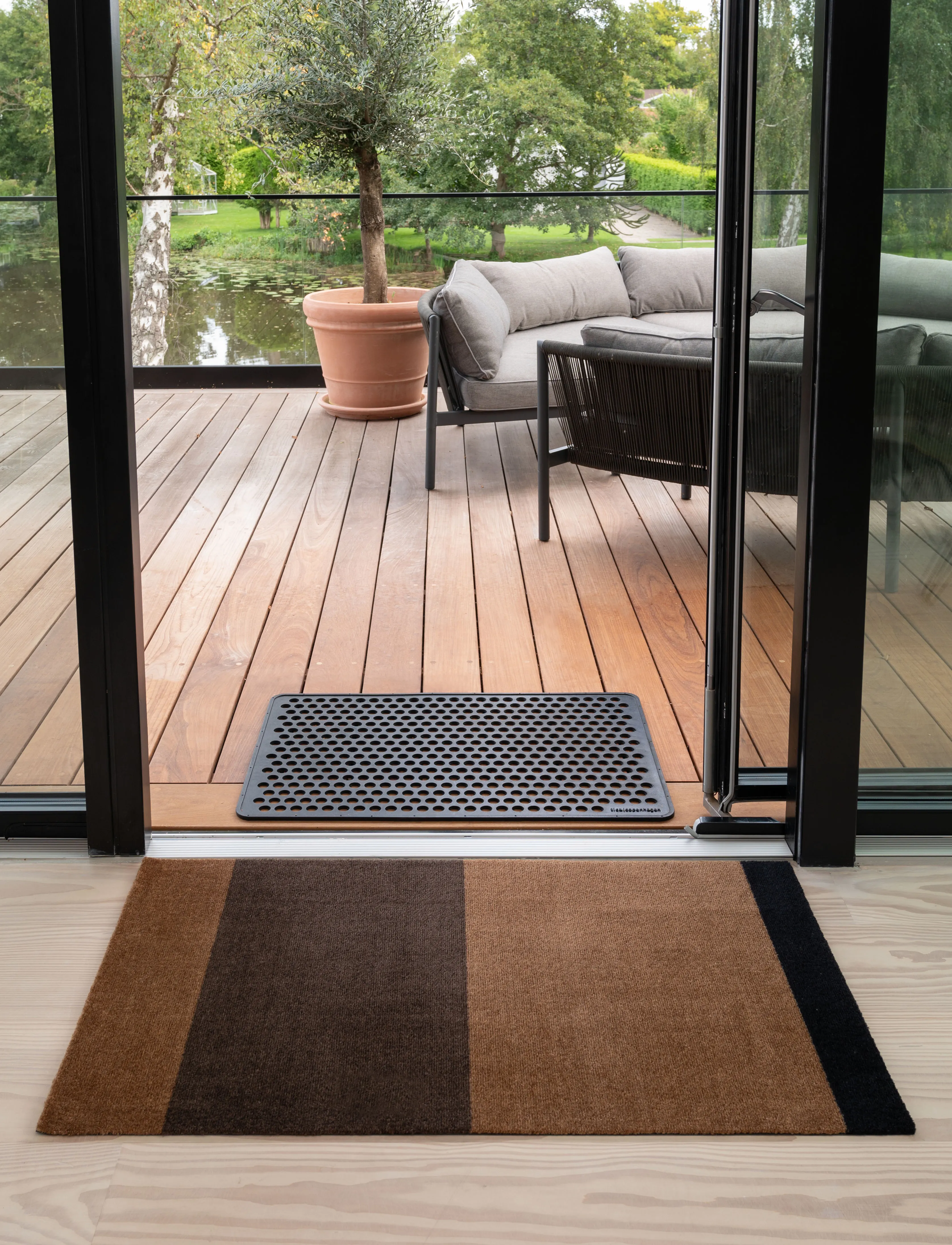 tica copenhagen Gulvmåtte, 130X90X0.7, Rugs & Carpets, Braun - Door Mats, Homeware