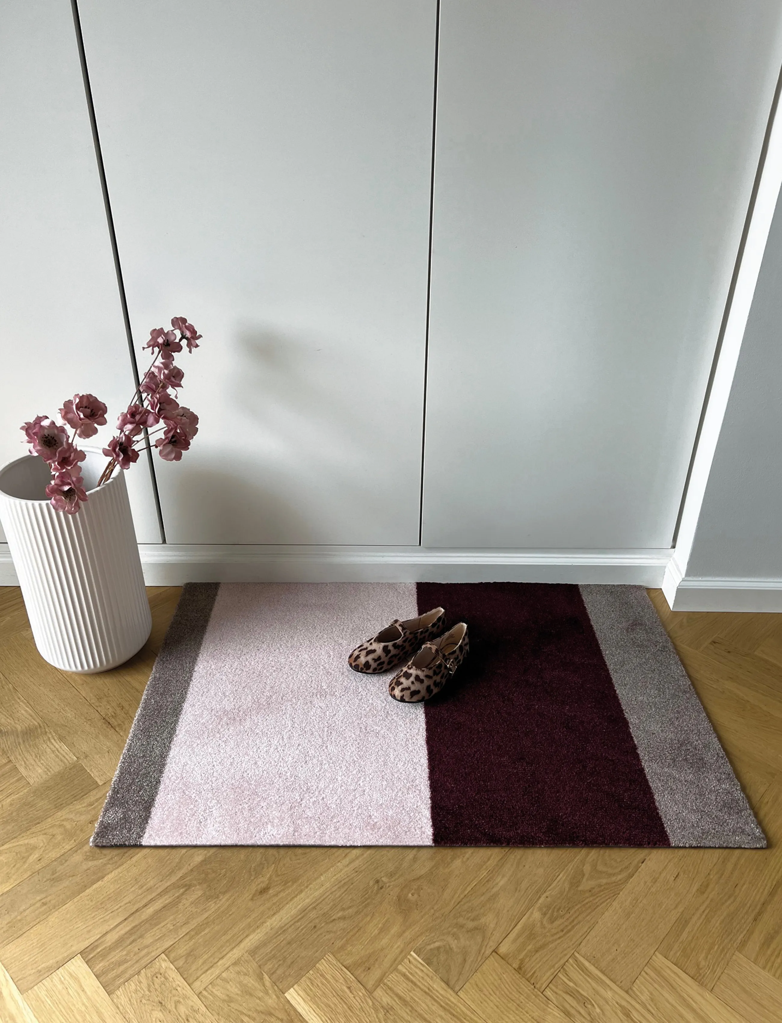 tica copenhagen Floormat, Stripes Bordeaux//Rose/Sand, 60X90X0,7 Cm,,,Rosa Gr.90X60CM