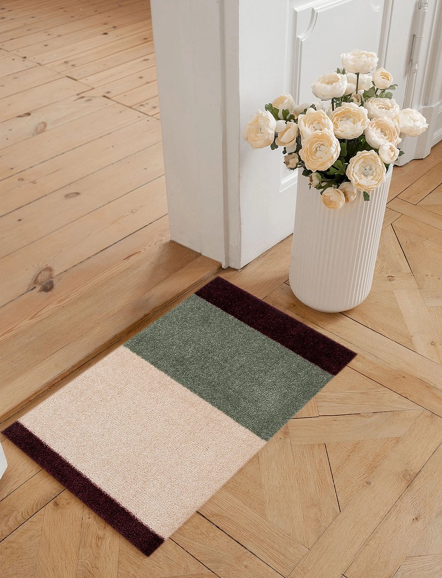 tica copenhagen - Floormat, Green/ivory/bordeaux 40x60x0,7 cm - laveste priser - green/ivory/bordeaux - 3