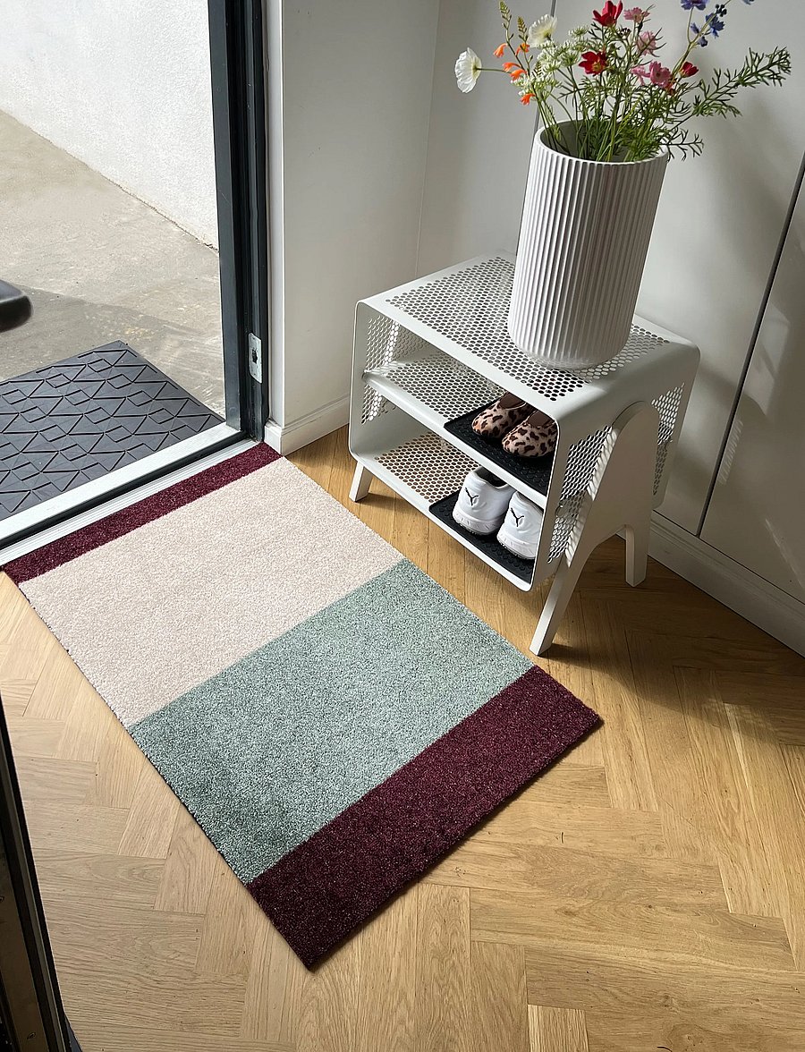tica copenhagen - Floormat, Green/ivory/bordeaux, 60x90x0,7 cm - flurläufer - green/ivory/bordeaux - 0