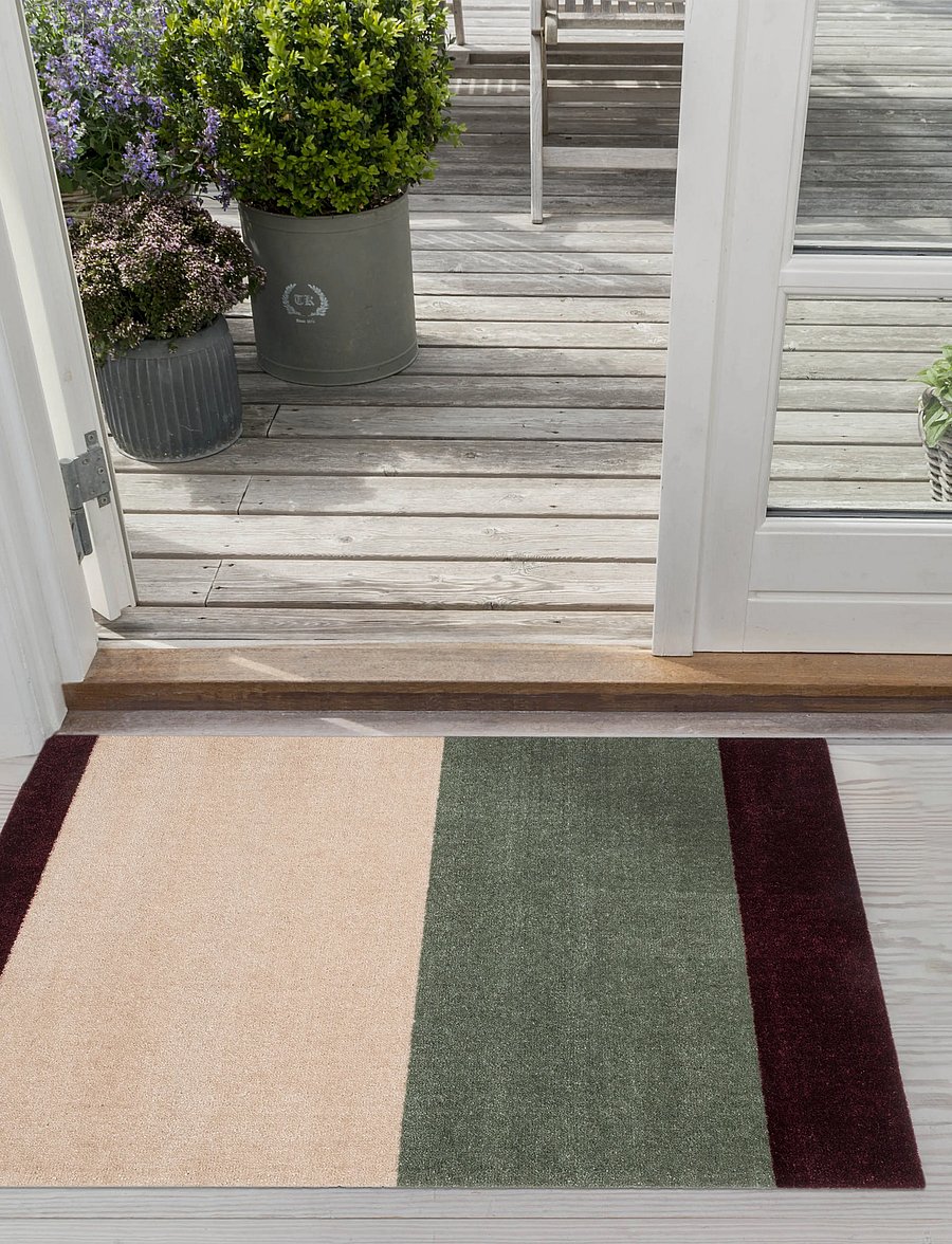 tica copenhagen - Floormat, Green/ivory/bordeaux, 60x90x0,7 cm - flurläufer - green/ivory/bordeaux - 3