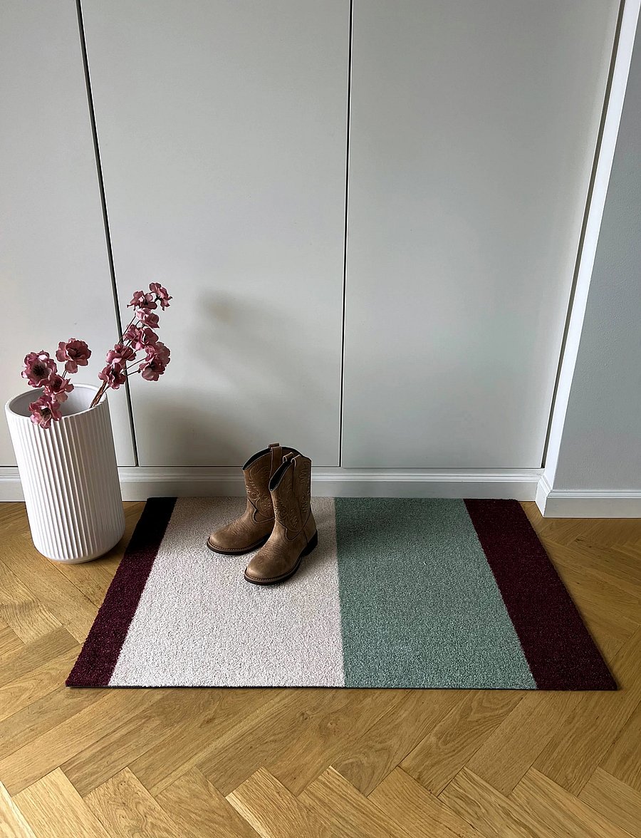 tica copenhagen - Floormat, Green/ivory/bordeaux, 60x90x0,7 cm - flurläufer - green/ivory/bordeaux - 4