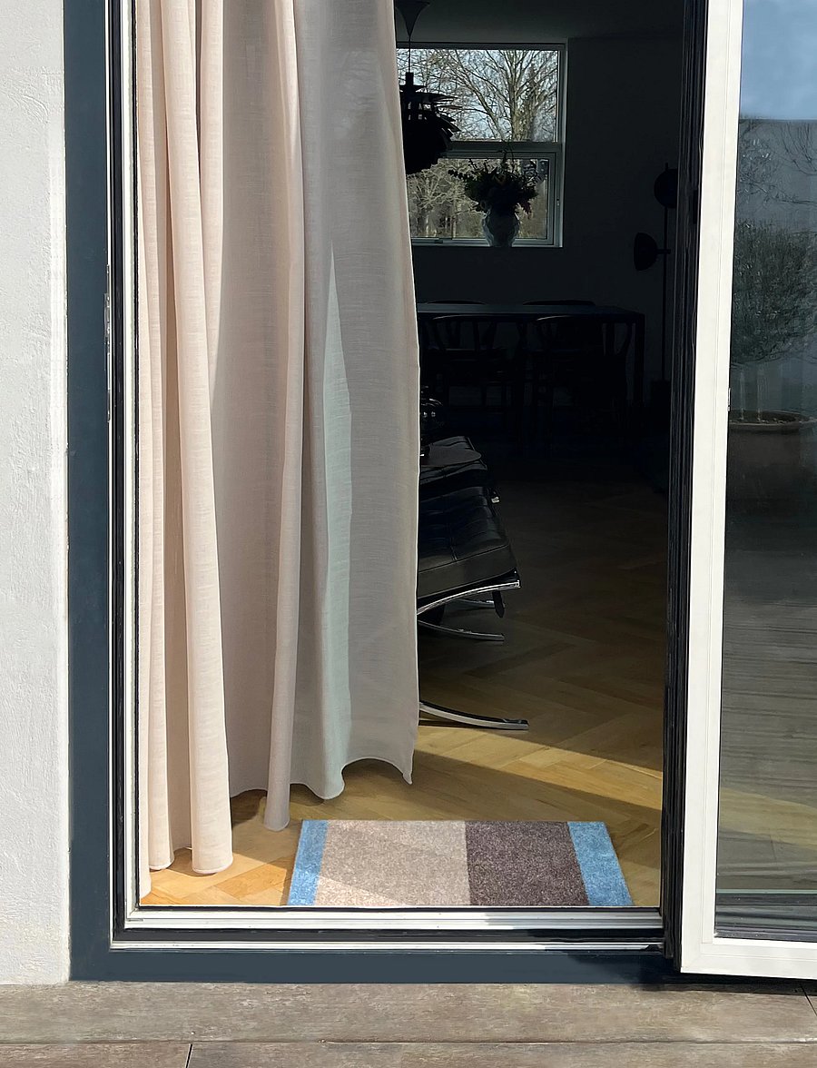 tica copenhagen - Floormat, Stripes Ivory/sand/blue, 40x60x0,7 cm - laveste priser - ivory/sand/blue - 2