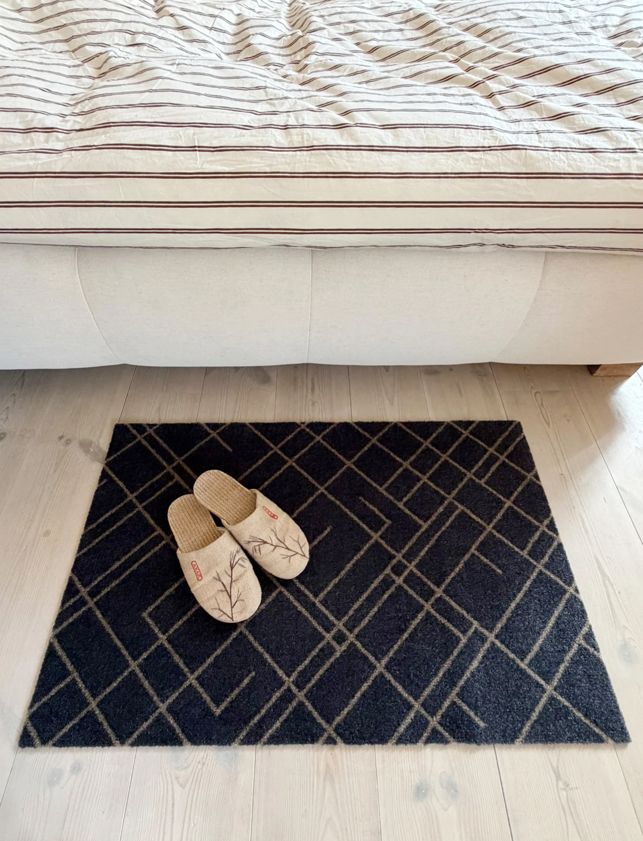 tica copenhagen - Floormat, Lines, Blue grey/Sand, 60x90x0,7 - sand/bluegrey - 5
