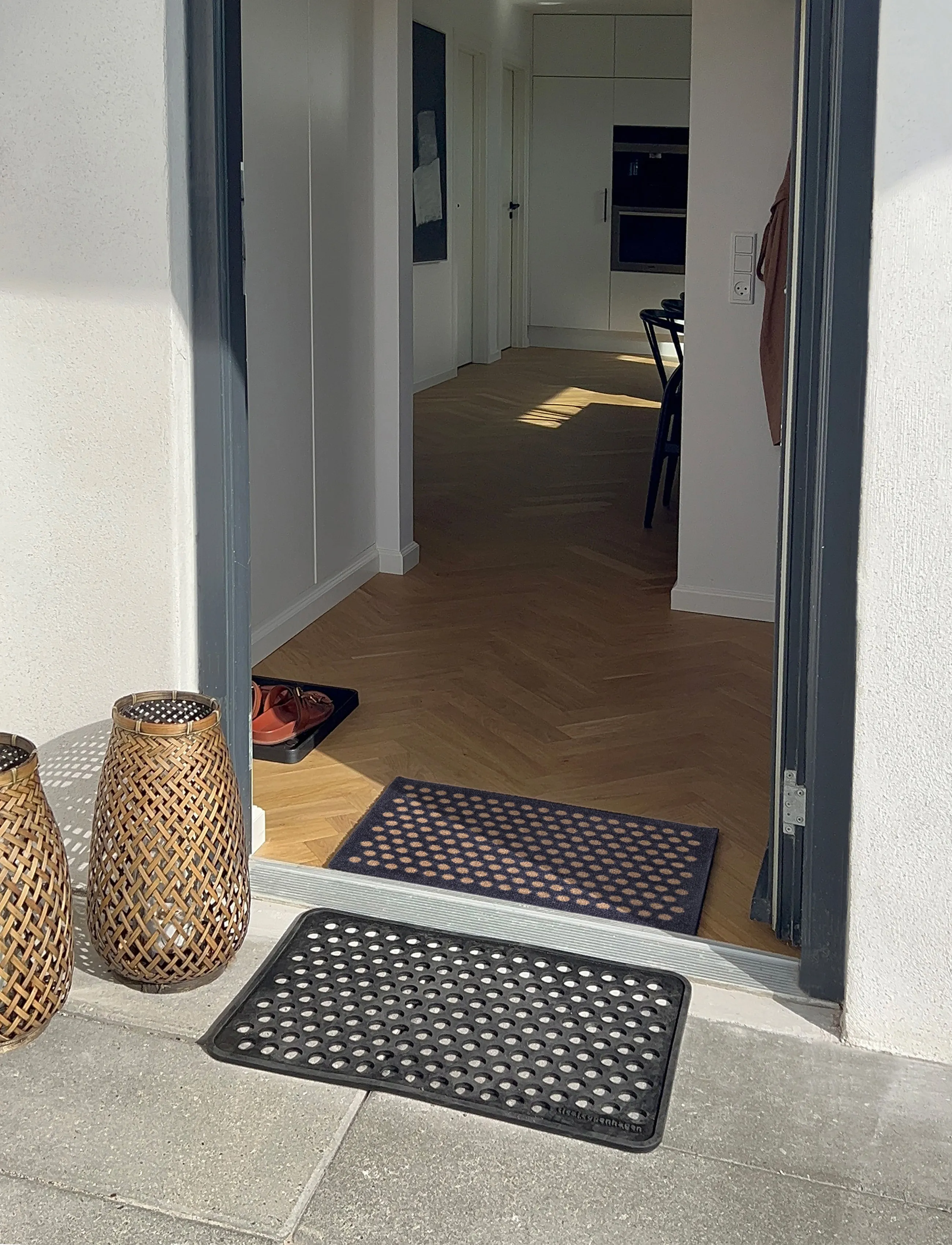 tica copenhagen Floormat, Dot, Blau Grau/Sand, 40X60X0,7,,,Grau Gr.40X60X0.7CM