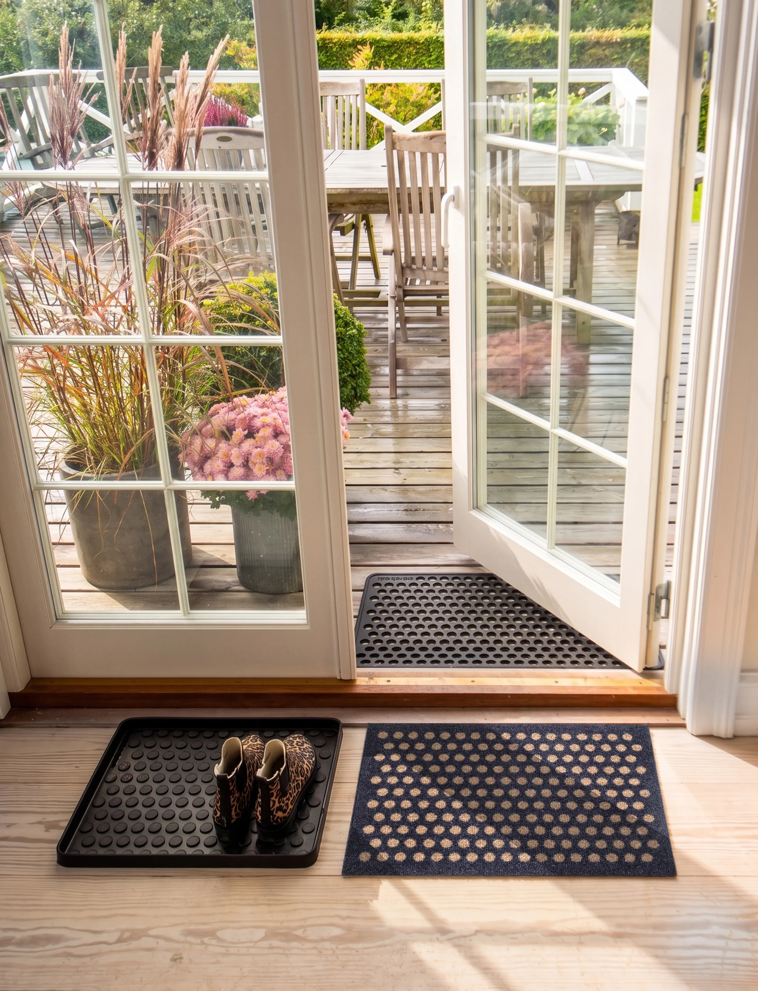 tica copenhagen - Floormat, Dot, Blue grey/Sand, 40x60x0,7 - sand/bluegrey - 3
