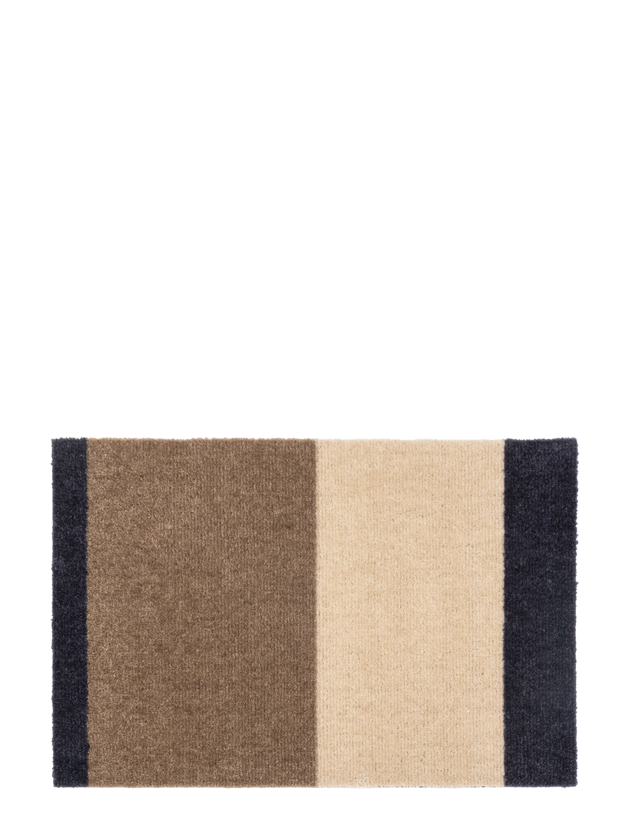 tica copenhagen Floormat, Stripes, Blue grey/Sand/Ivory, 40x60x0,7 - Textilien - BLUEGREY/9IVORY/SAND / brown