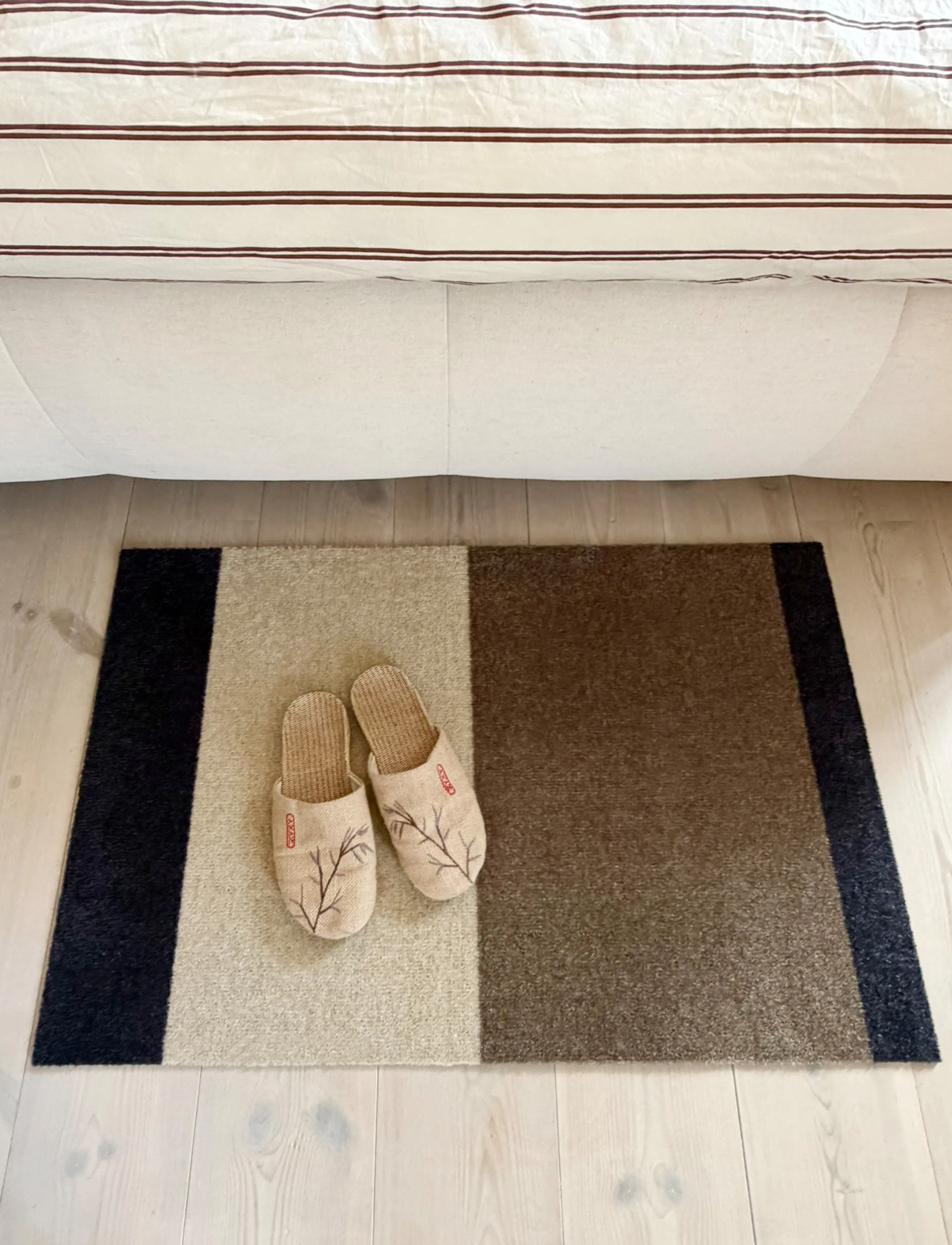 tica copenhagen - Floormat, Stripes, Blue grey/Sand/Ivory, 60x90x0,7 - bluegrey/9ivory/sand - 3
