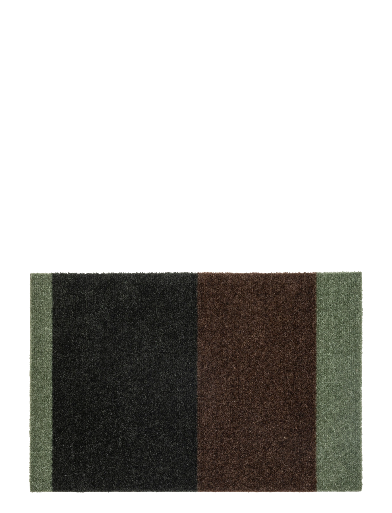 tica copenhagen Floormat, Stripes, Dusty Green/Brown, 40x60x0,7 - Textilien - GREEN/BROWN / khaki/green