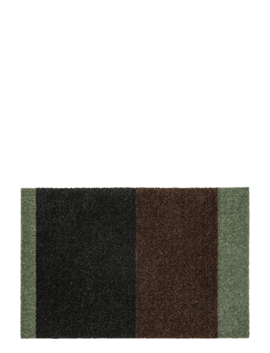tica copenhagen - Floormat, Stripes, Dusty Green/Brown, 40x60x0,7 - laveste priser - green/brown - 0