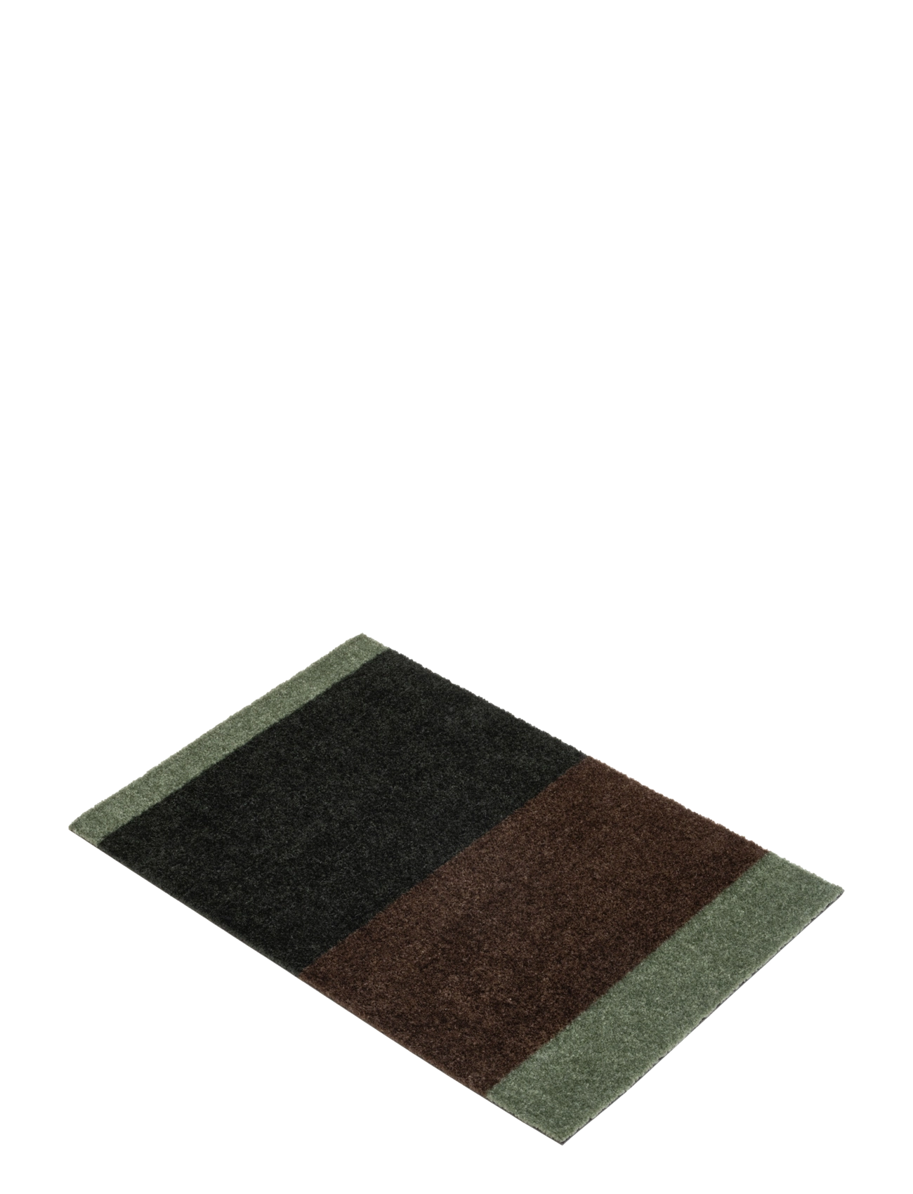 tica copenhagen - Floormat, Stripes, Dusty Green/Brown, 40x60x0,7 - green/brown - 2