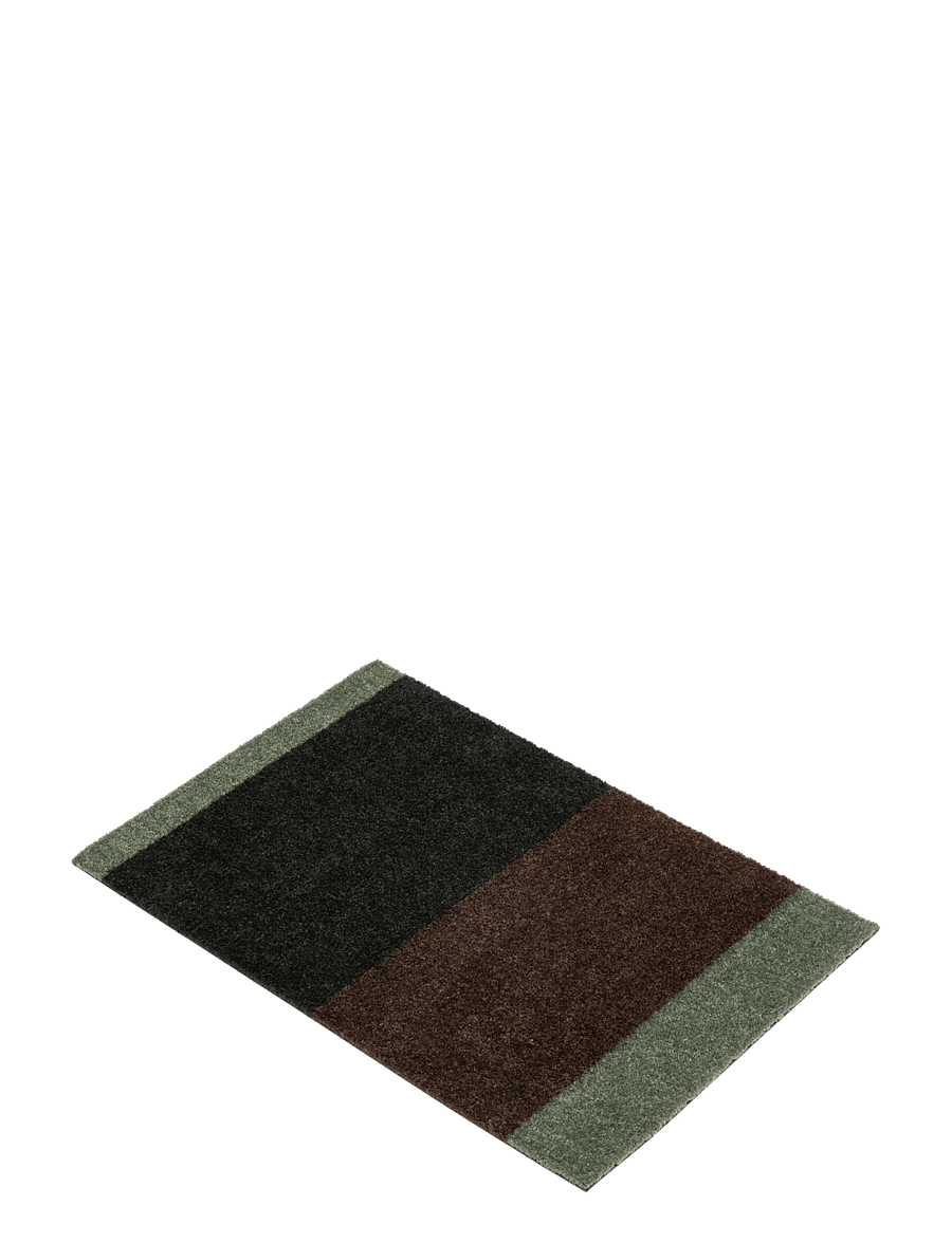 tica copenhagen - Floormat, Stripes, Dusty Green/Brown, 40x60x0,7 - laveste priser - green/brown - 1