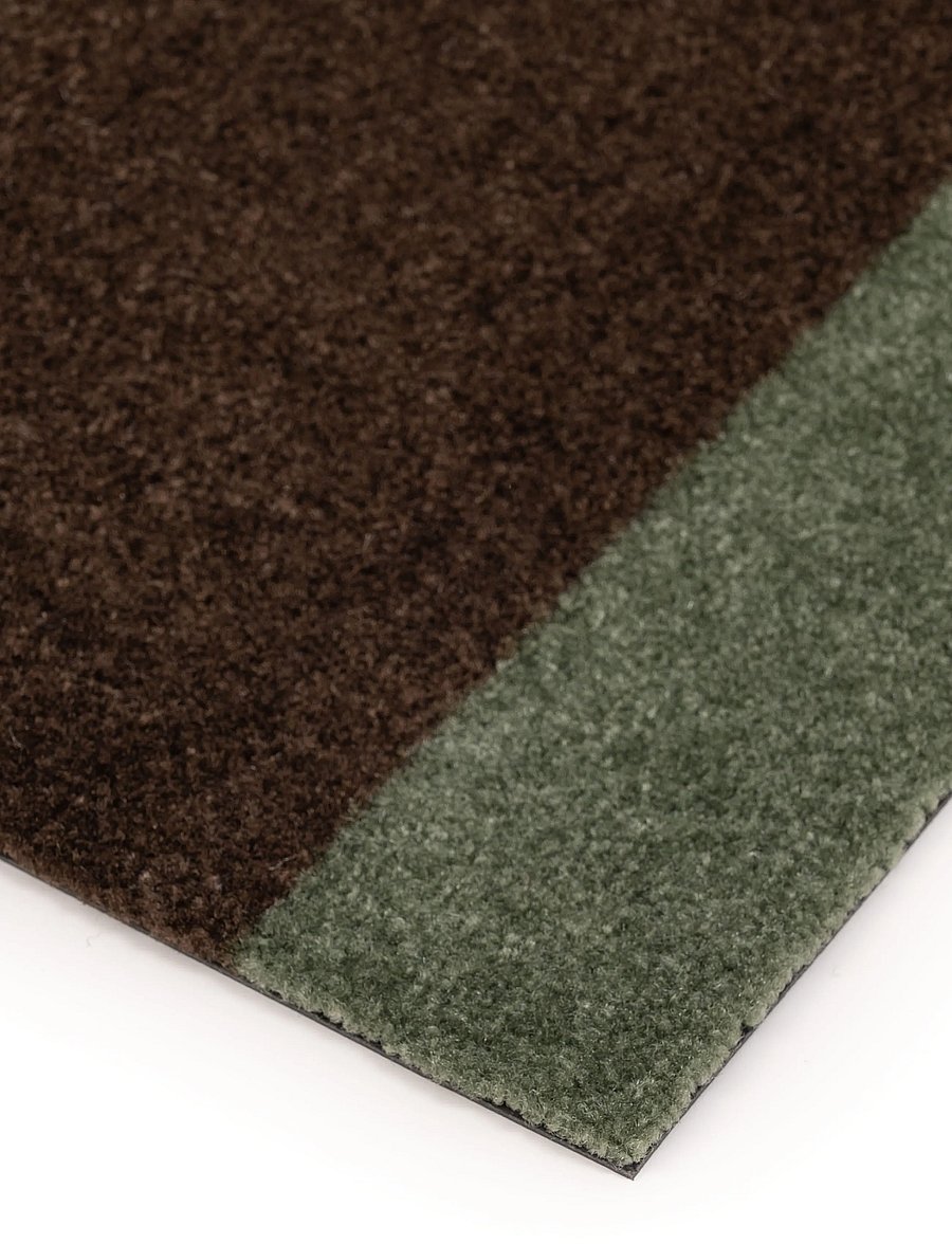 tica copenhagen - Floormat, Stripes, Dusty Green/Brown, 40x60x0,7 - laveste priser - green/brown - 5