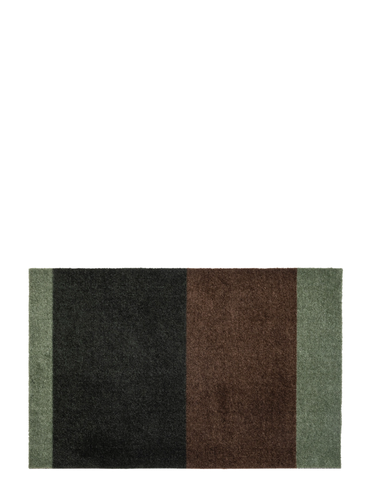 tica copenhagen Floormat, Stripes, Dusty Green/Brown, 60x90x0,7 - Textilien - GREEN/BROWN / khaki/green